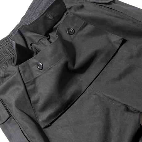 Cookman Monkey Pants Herringbone (Black)｜クックマン モンキーパンツ ヘリンボーン（ブラック）