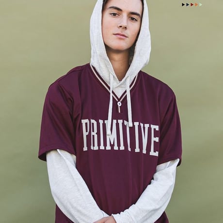 PRIMITIVE Two-Far Baseball Hood (Black, Burgundy)｜プリミティブ ツーファー ベースボール フード（ブラック/バーガンディ）