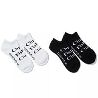 Chaos Fishing Club Logo Short Socks (WHITE & BLACK 1SET) | カオス フィッシング クラブ ロゴ ショート ソックス (ホワイト&ブラック)