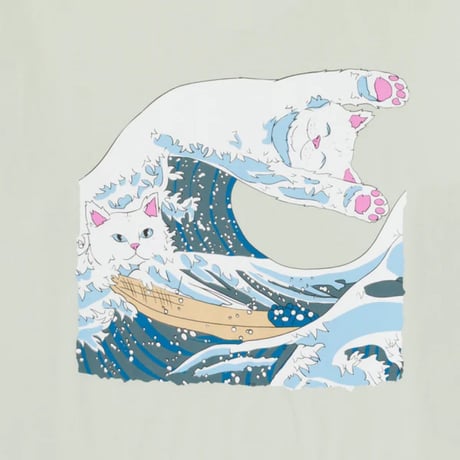 RIPNDIP Great Wave Tee (Sage)｜リップンディップ グレートウェーブ ティーシャツ（セージ）