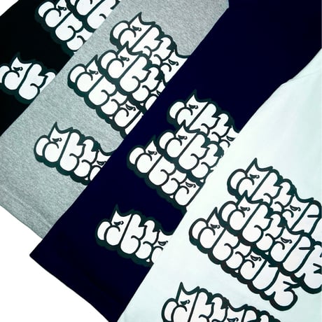 ATTACK ORIGINAL 4 Attack & Hexagram LS Tee (Wht, Gry, Nvy, Blk)｜アタックオリジナル 4アタック＆ヘキサグラム ロングスリーブT