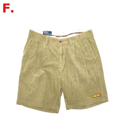 SLOW UP Custom 90’s Vintage Corduroy Shorts (D, E, F, G, H)｜スロウアップ カスタム 90’s ヴィンテージ コーデュロイショーツ