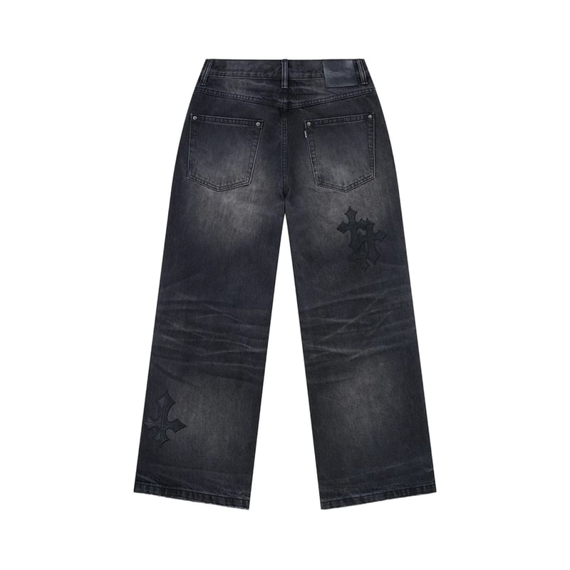 SUPPLIER Multiple Cross Leather Patch Baggy Den