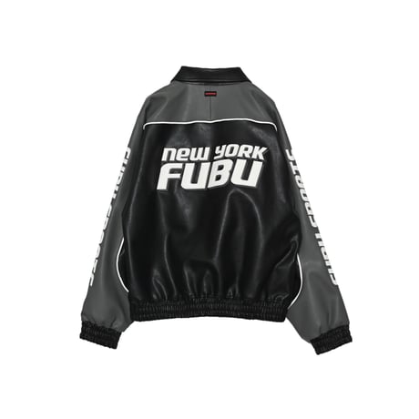 FUBU FAUX LEATHER JACKET (GRAY)｜フブ フォー ファックス レザー ジャケット（グレー）