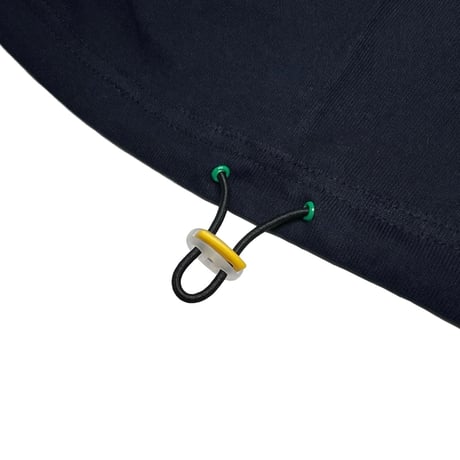 ADG Rubber Badge Drawcord Tee (NVY)｜エーディージー ラバーバッジ ドローコード ティーシャツ（ネイビー）