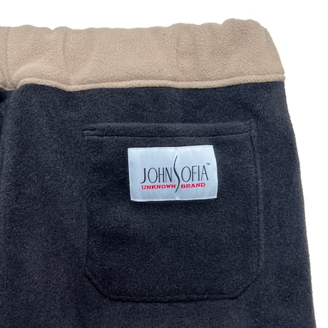 JOHN SOFIA After Zone Panels Fleece Trousers (Black/Beige)｜ジョンソフィア アフターゾーン パネルズ フリーストラウザーズ