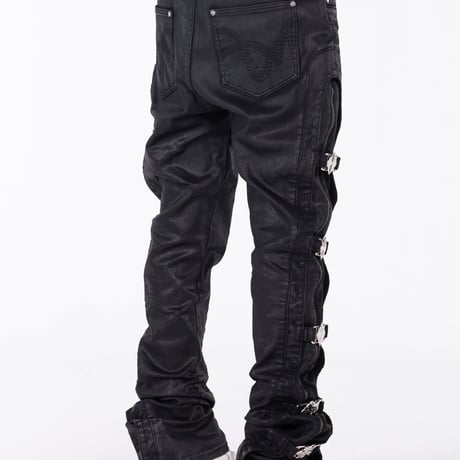 GUAPI All Black Cross Buckle Denim (ALL Black) | グアピ オールブラック クロスバックル デニム（オールブラック）