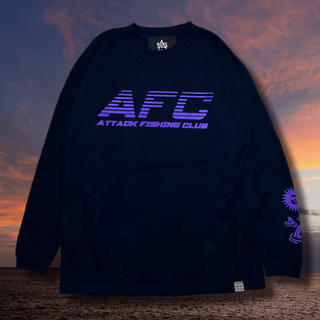 AFC Speed Logo LS (Wht/Grn, Gry/Org, Blk/Wht, Nvy/Ppl)｜エーエフシー スピードロゴ ロングスリーブT