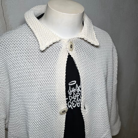 JOHN SOFIA Popcorn Knit Shirt (Off White)｜ジョンソフィア ポップコーンニット シャツ（オフホワイト）