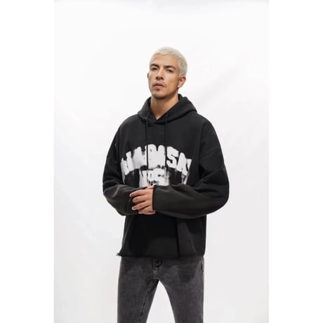 VALABASAS FIFTH VINTAGE BLACK HOODY (VINTAGE BLACK SPRAY) | ヴァラバサスフィフスビンテージブラックフーディー (ビンテージブラックスプレー)