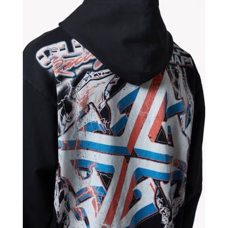 GUAPI Black Nitro Drift Hoodie V1 (Black)｜グアピ ブラック ニトロ ドリフト フーディー V1（ブラック）