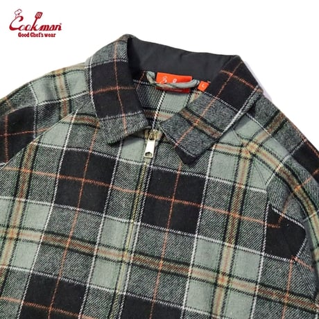 Cookman Delivery Jacket Woolmix Tartan Canadian (Black)｜クックマン デリバリージャケット ウールミックス タータン カナディアン（ブラック）