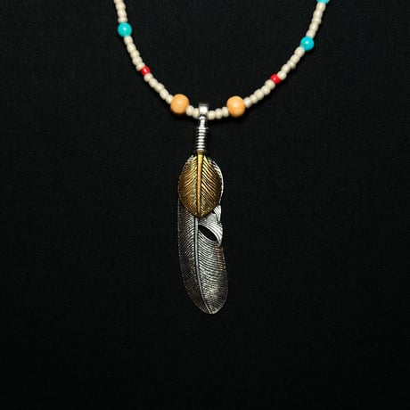 JOHN SOFIA Feather Beads Necklace (Leaf)｜ジョンソフィア フェザービーズネックレス（リーフ）