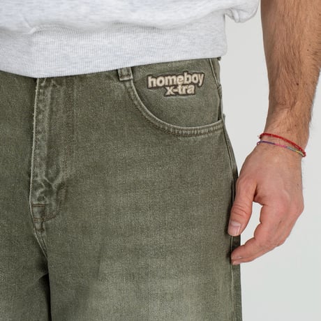 HOMEBOY X-TRA BAGGY DYE DENIM (WASHED GREEN)｜ホームボーイ エクストラ バギー ダイ デニム（ウォッシュド グリーン）