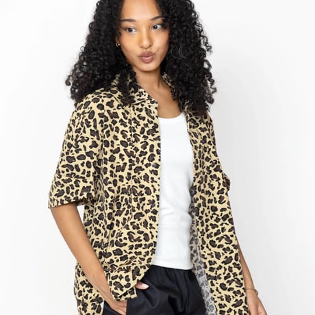Cookman Work Shirts Short Sleeve Light Leopard (Beige)｜クックマン ワークシャツ ショートスリーブ ライト レオパード（ベージュ）