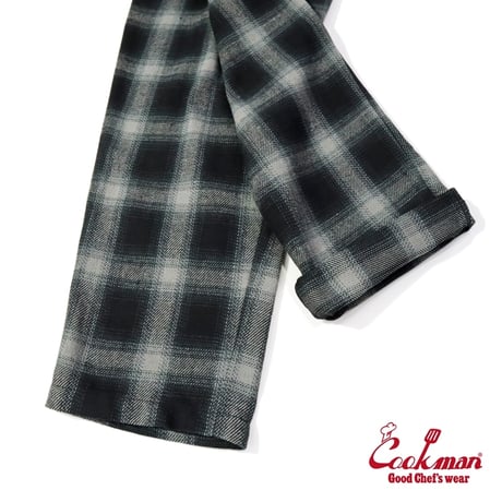 Cookman Chef Pants Tweed Ombre Check (Black)｜クックマン ツイード オンブレチェック シェフパンツ（ブラック）