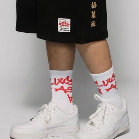 GRIMEY CONCREAT JUNGLE REGULAR SOCKS (OFF WHITE)｜グライミー コンクリートジャングル レギュラー ソックス（オフホワイト）