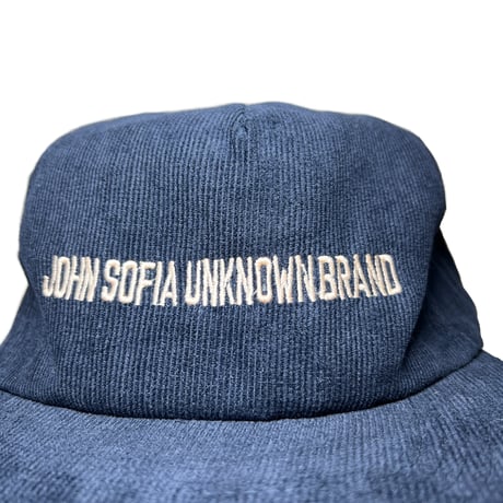 JOHN SOFIA Logo Corduroy Snapback (Navy/Beige)｜ジョンソフィア ロゴコーデュロイ スナップバック（ネイビー/ベージュ）