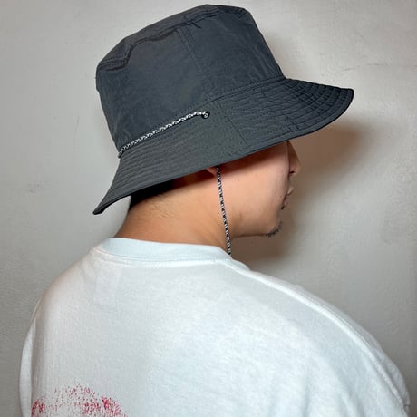 FIRST DOWN Bucket Hat Taslan Nylon (Black)｜ファーストダウン バケットハット タスランナイロン（ブラック）