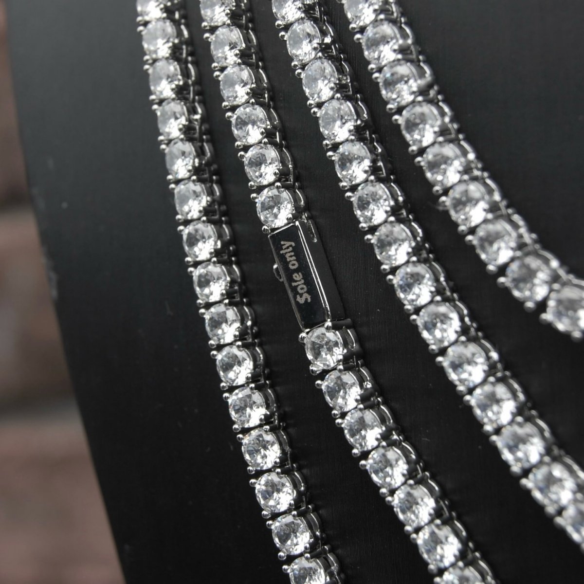 ole Only CZ Diamond 4mm Tennis Chain Necklace