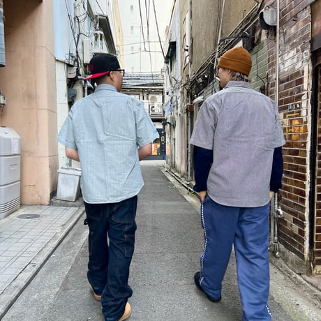 JOHN SOFIA STAFF UNIFORM HICKORY SHIRT (LT.BLUE)｜ジョンソフィア スタッフユニフォーム ヒッコリー シャツ（ライトブルー）