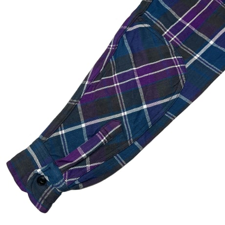 ATTACK ORIGINAL Arch Logo Heavy Flannel Shirt (Purple)｜アタックオリジナル アーチロゴ ヘビーフランネルシャツ（パープル）