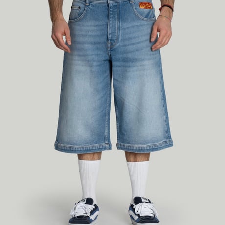 HOMEBOY X-TRA DESPERADO DENIM SHORTS (VINTAGE BLUE)｜ホームボーイ エクストラ デスペラード デニム ショーツ（ヴィンテージ ブルー）