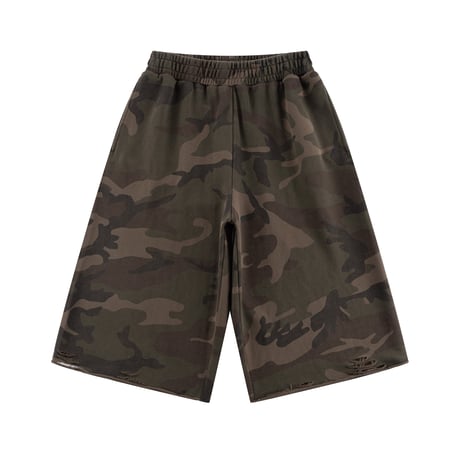 SUPPLIER Camouflage Baggy Sweat Shorts (KAHKI)｜サプライヤー カモフラージュ バギースウェットショーツ（カーキ)