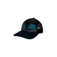 JOHN SOFIA The After Zone Tracker Cap (Black & Blue)｜ジョンソフィア ジ・アフターゾーン トラッカーキャップ（ブラック/ブルー）