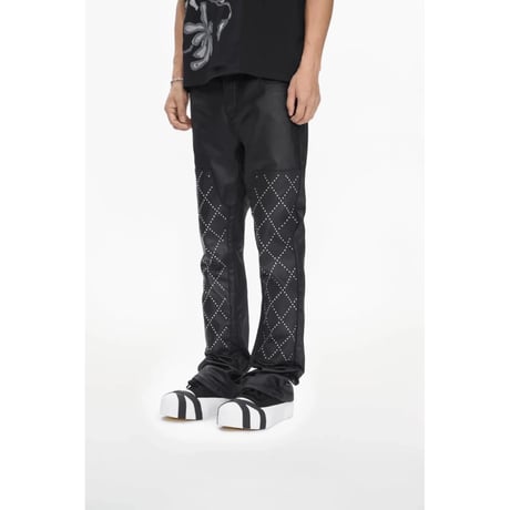 VALABASAS PUNCTURED STACKED (BLACK) | ヴァラバサス パンクチャード スタックド (ブラック)