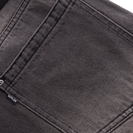 SUPPLIER Royal Cross Rhinestone Baggy Denim Shorts (BLACK)｜サプライヤー ロイヤルクロス ラインストーン バギーデニムショーツ（ブラック）