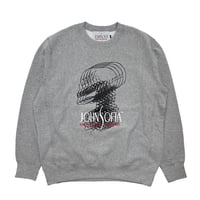 JOHN SOFIA ACID CT CREWNECK SWEAT (BLACK, HEATHER GREY, NATURAL SPECKLE, GARMENTDYE ORANGE)｜ジョンソフィア