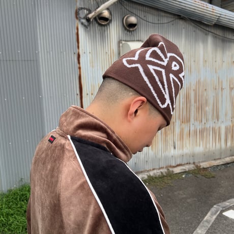 FUBU FB BEANIE (BROWN)｜フブ エフビー ビーニー（ブラウン）