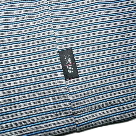 JOHN SOFIA JOHN'S LIKES BORDER LONG SLEEVE (GRAY&BLUE)｜ジョンソフィア ジョンズ ライクス ボーダー ロングスリーブ（グレー＆ブルー）
