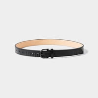 TIGHTBOOTH LEATHER LOGO BELT (Black)｜タイトブース レザー ロゴ ベルト（ブラック）