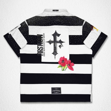 FIRST ROW CLASSIC MONO CLUB POLO SHIRT (Black)｜ファーストロウ クラシック モノ クラブ ポロシャツ（ブラック）