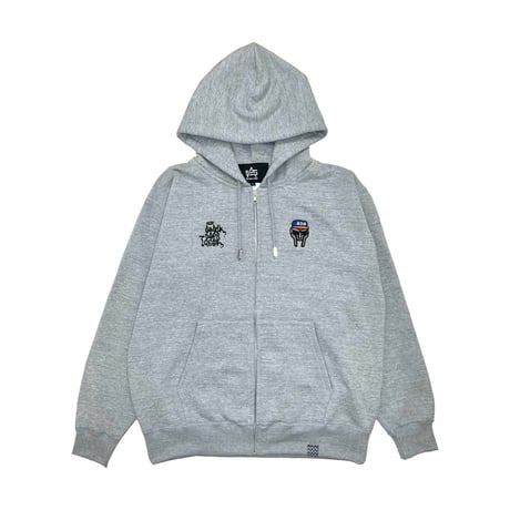 ADG Metal Face Zip Hoodie (Heather Gray, Brown)｜エーディージー メタルフェイス ジップフーディー（ヘザーグレー/ブラウン）