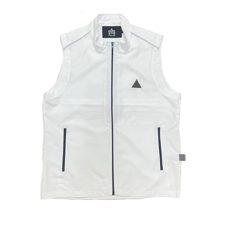 AFC △ One Point Embroidery Nylon Track Vest｜AFC △ ワンポイント エンブロイダリー ナイロン トラックベスト