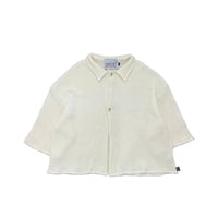 JOHN SOFIA Popcorn Knit Shirt (Off White)｜ジョンソフィア ポップコーンニット シャツ（オフホワイト）