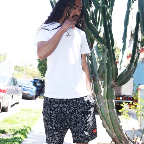 Cookman Chef Pants Short Light Paisley (Black)｜クックマン シェフパンツ ショート ライトペイズリー（ブラック）