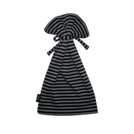 JOHN SOFIA Border Tube Beanie (Gray&Black)｜ジョンソフィア ボーダー チューブ ビーニー（グレー＆ブラック）