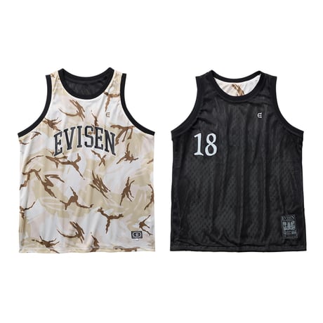 EVISEN  OHAKO CAMO MESH TANK (Black/Sand) | エビセン オハコ カモ メッシュ タンク（ブラック／サンド）