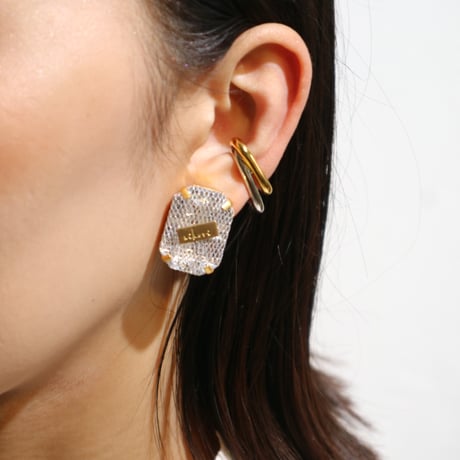【nikori】two-tone cross ear caff