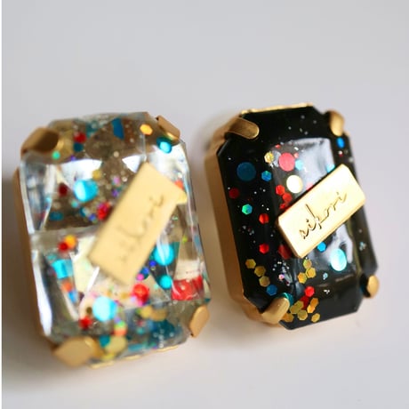 【nikori】　cubic スパンコール　ピアス