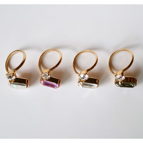 cubic mini ring(ゴールドベース)