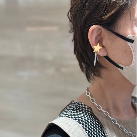 【nikori】stars bar ear caff（右耳用）