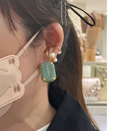【nikori】W perl ear cuff
