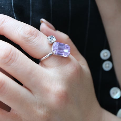 cubic mini ring(ゴールドベース)