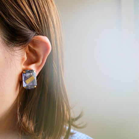 【nikori】　cubic botanical gem  ピアス