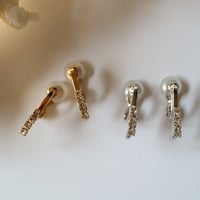 【nikori】　u- shaped crystal   earring